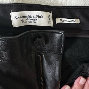 Abercrombie & Fitch Black Vegan Leather Pants